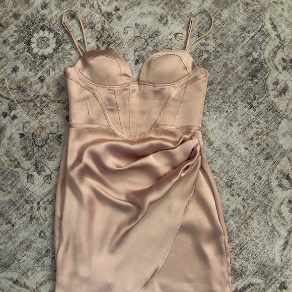 Zara Satin Effect Corset Dress - Picture 3 of 7